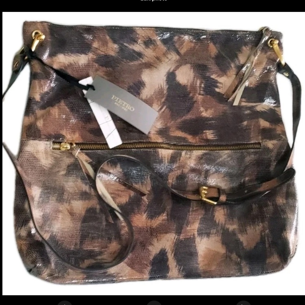 PIETRO NYC Women’s Python Snakeskin Pattern Leath… - image 1